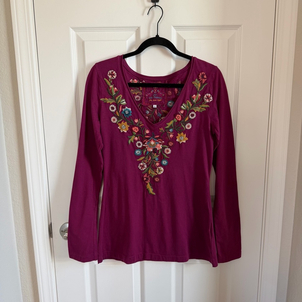 Johnny Was Embroidered Long Sleeve, S
